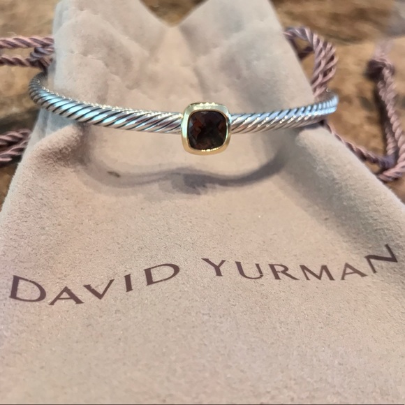 David Yurman 18K Gold Smoky Quartz Cable Bracelet - Picture 5 of 8